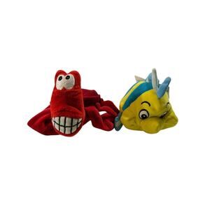 Disney Store Little Mermaid Sebastian Flounder Bean Bag Stuffed Plush Lot